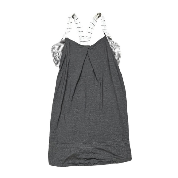 Lululemon Women's Rest Less Tank Top in Heathered Soot Hyper Stripe Size 4 - Picture 1 of 9